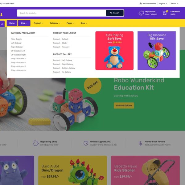 KidzyMall - Mega Kids Toys Store - WooCommerce Responsive Theme