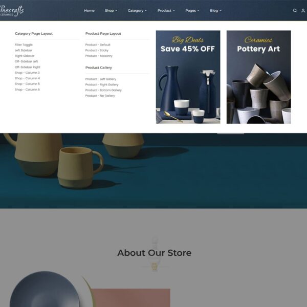 Finecraft - Home Decorative & Ceramics - WooCommerce Theme
