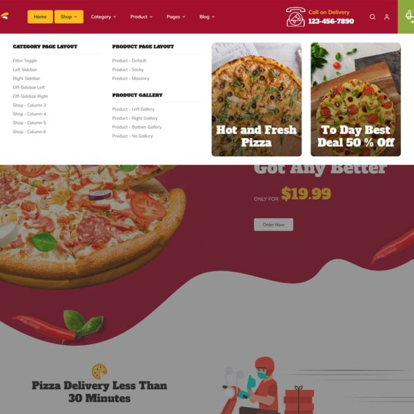 Pizzeria - WooCommerce Theme For Pizza, Fast Food, Restaurant & Cafes