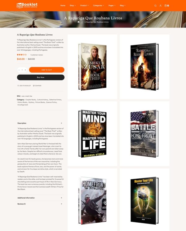 Booklet - Best of WooCommerce Responsive Theme for Online Books Store