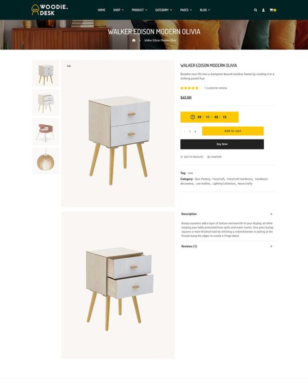 Woodie - Best of Home Decor WooCommerce Responsive Theme