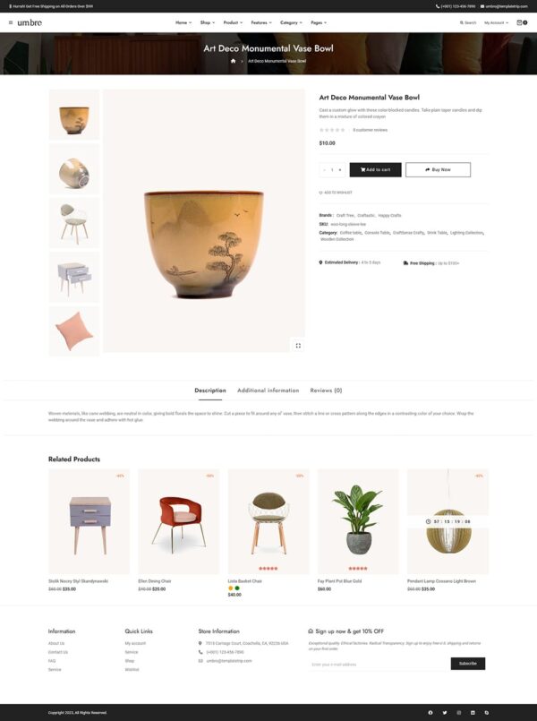 Umbro - Home Decor & Furniture - WooCommerce Responsive Theme