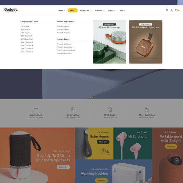 iGadget - Electronic Gadgets & Audio Speakers - WooCommerce Theme