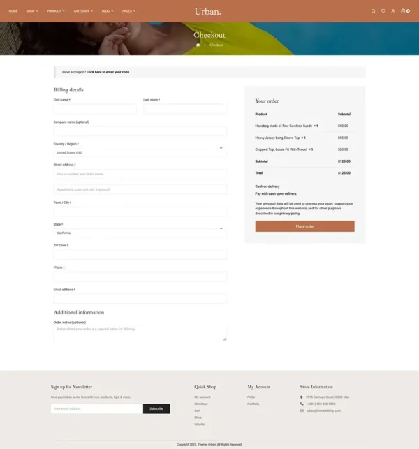 Urban – Luxurious and Trending Fashion – WooCommerce Responsive Theme