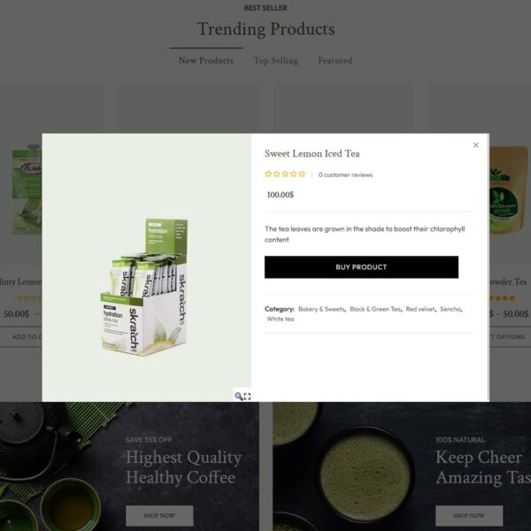 Mocha - Organic Green Tea & Coffee Store WooCommerce Theme