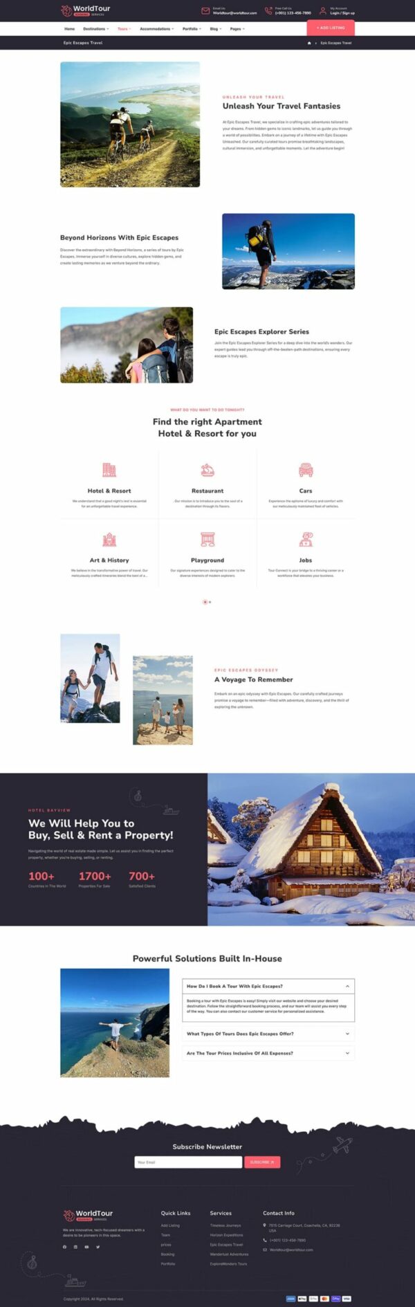 WorldTour - Tour & Travel Agencies - WordPress Theme