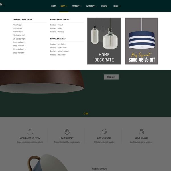 Woodie - Best of Home Decor WooCommerce Responsive Theme