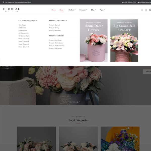 Florial - Blossom & Florist Store - WooCommerce Responsive Theme