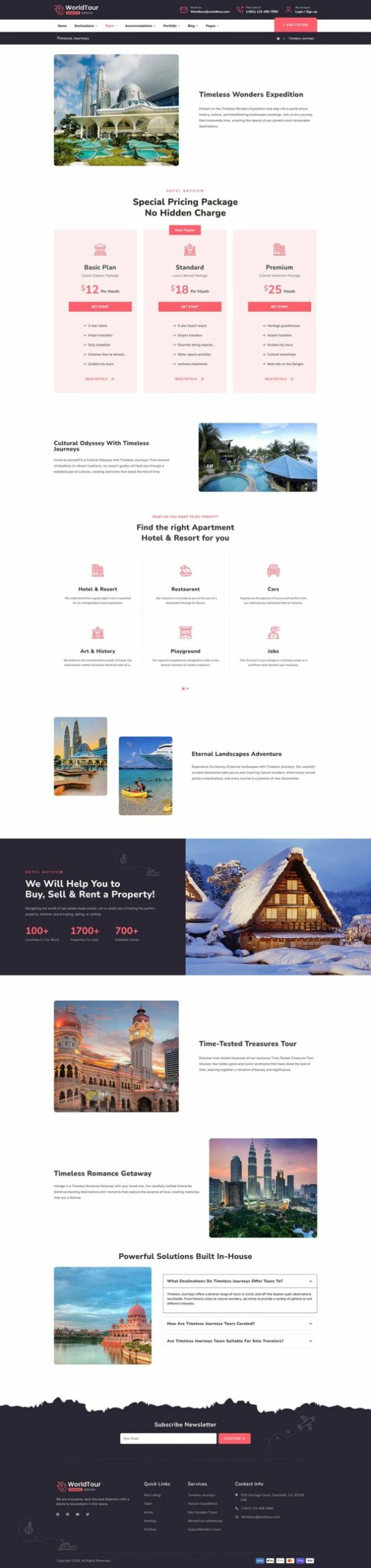 WorldTour - Tour & Travel Agencies - WordPress Theme