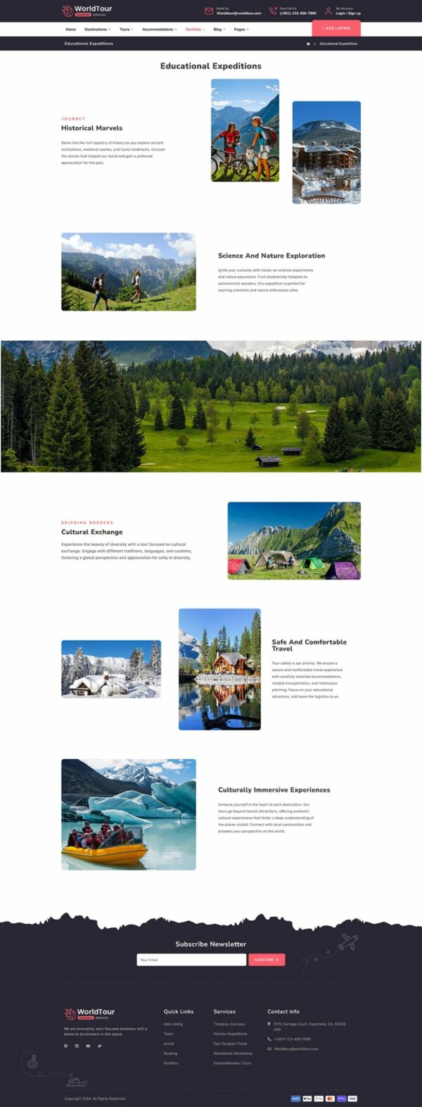 WorldTour - Tour & Travel Agencies - WordPress Theme