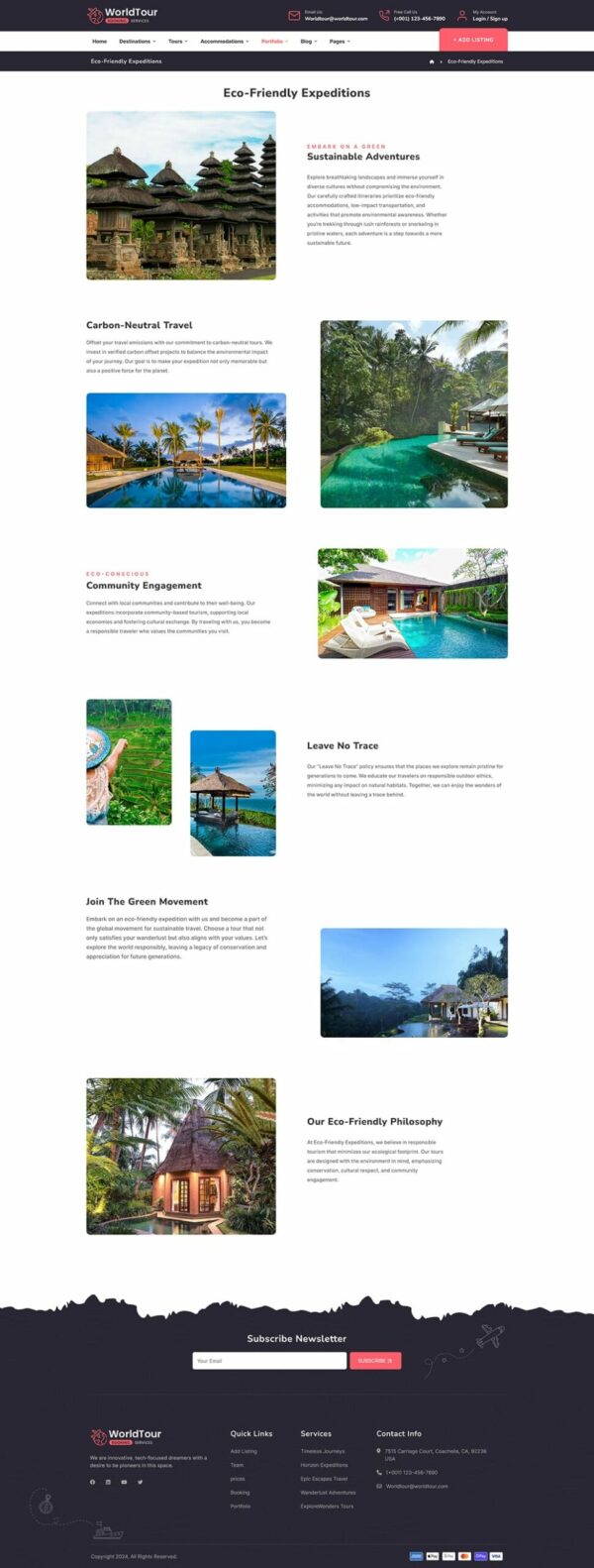 WorldTour - Tour & Travel Agencies - WordPress Theme