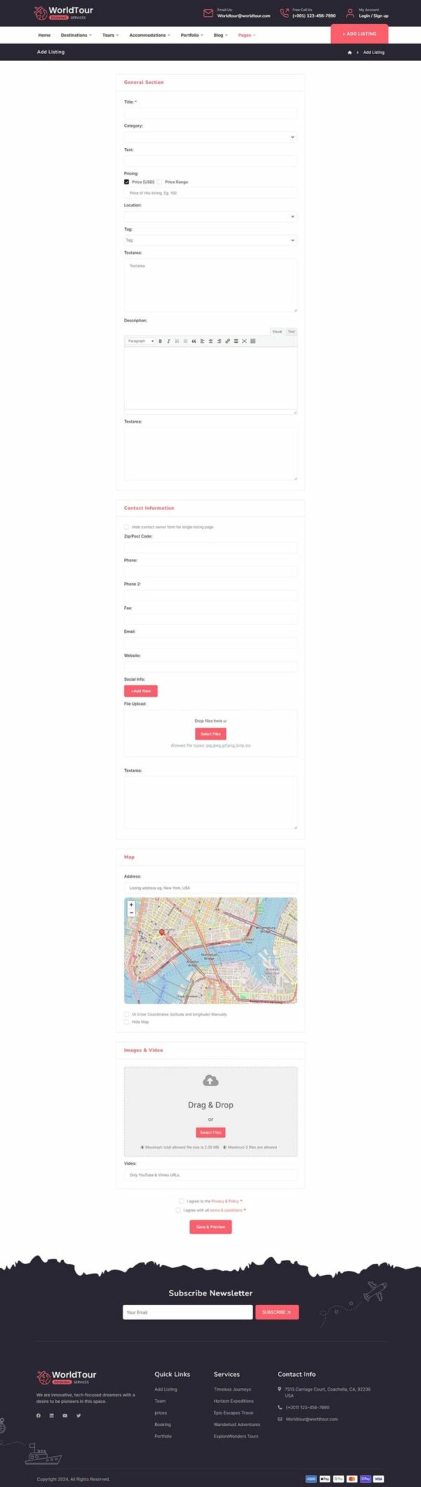 WorldTour - Tour & Travel Agencies - WordPress Theme