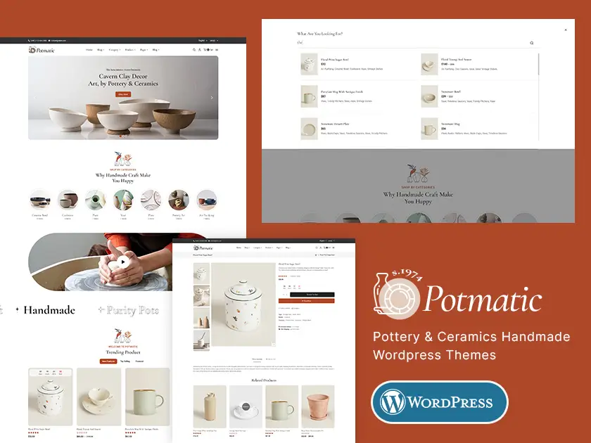 Potmatic - Crockery, Decor & Pottery Art - WooCommerce Theme