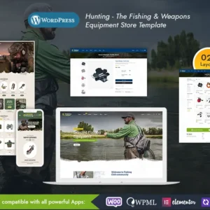 Hunting - Fishing Equipment & Weapon Gadgets WooCommerce Theme