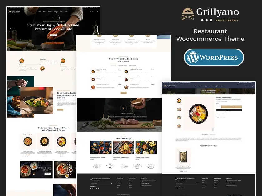 Grillyano - Restaurant, Fast Food, Dishes - WooCommerce Responsive Theme