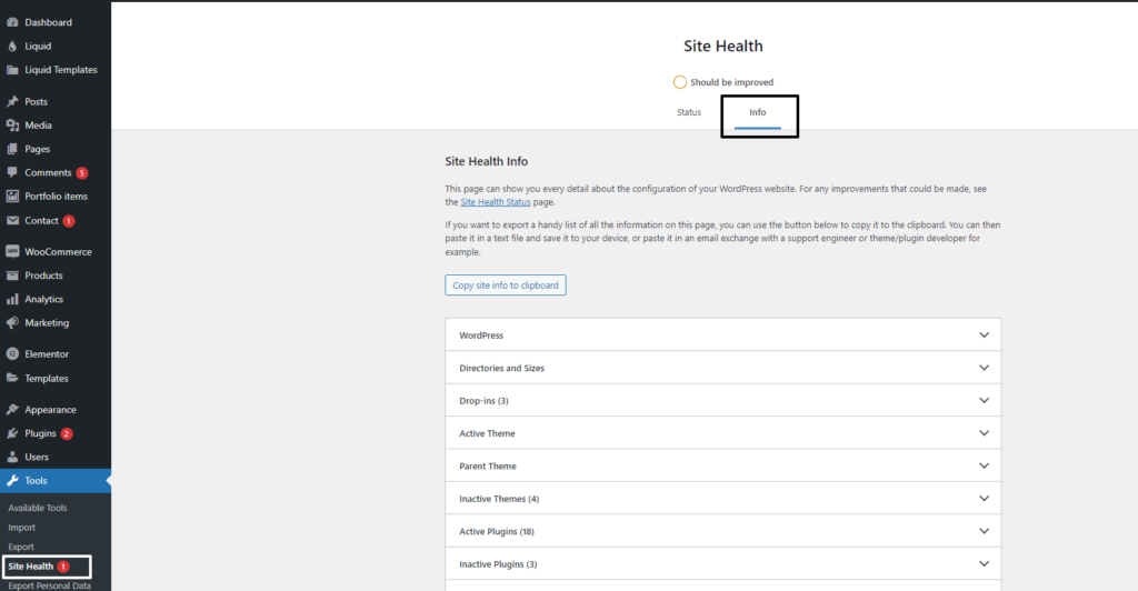 Site Health