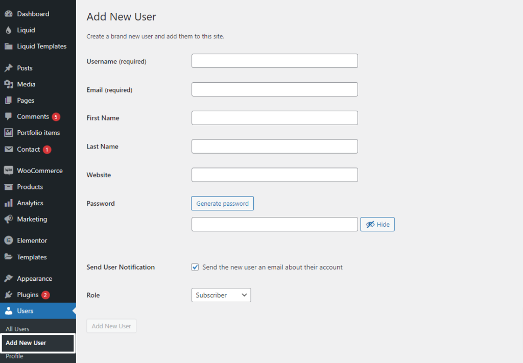 Author Profile Fields